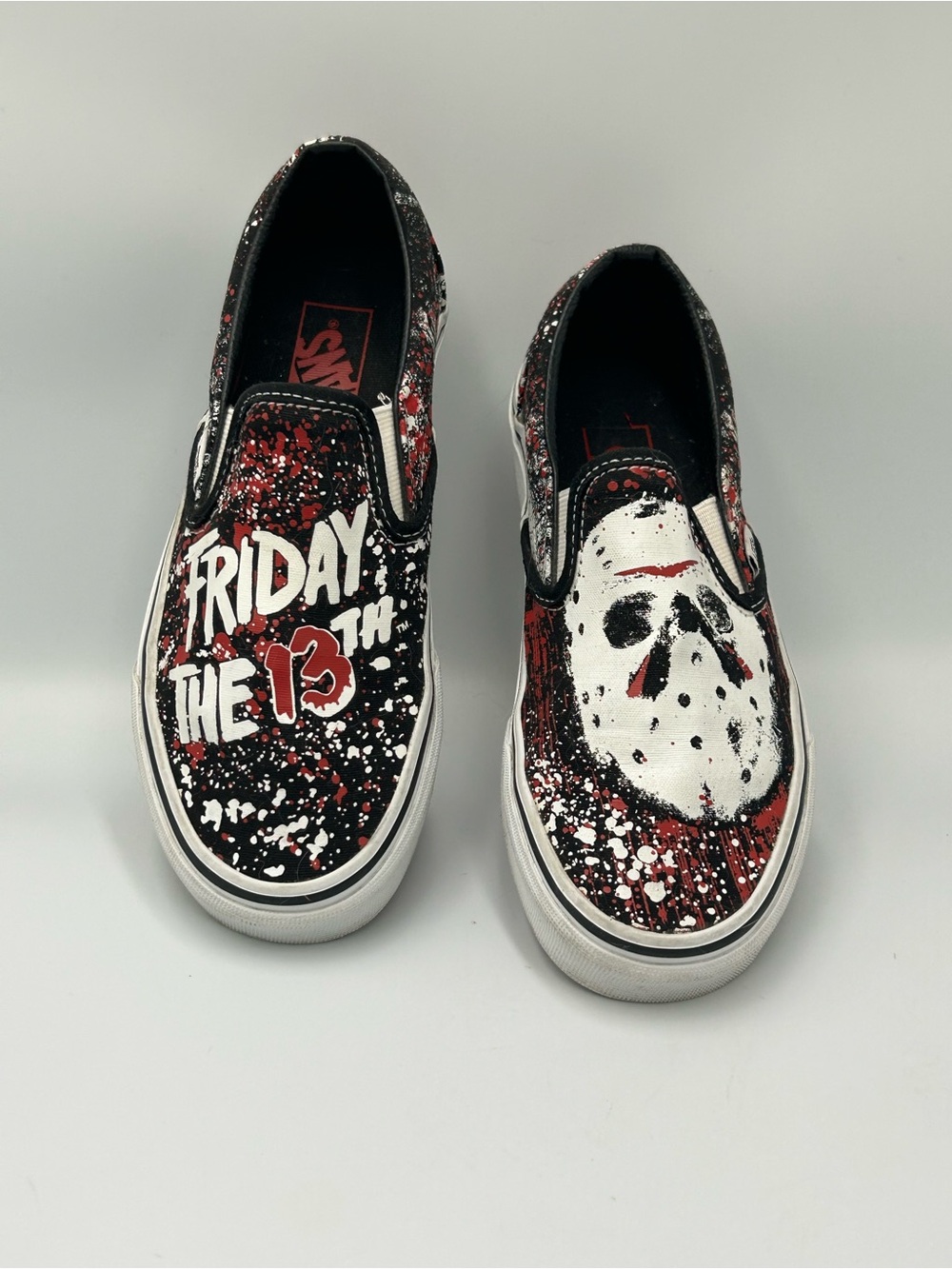 Vans Slip-On Sneakers - Friday the 13th Graphic Glow In The Dark Shoes Mens 6